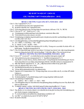 Bộ 38 đề thi học kỳ 1 (hóa 10)